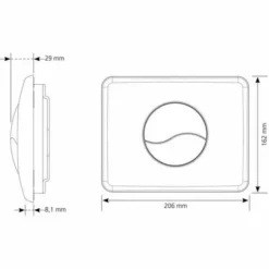 Plaque De Commande Siamp Verso 800 Chromé Brillant Siamp -SIAMP Soldes Boutique 1151510 3