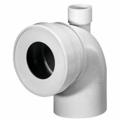 SIAMP Coude De Branchement WC En PVC - Ø 100 Mm - Avec Prise D'aération - Femelle